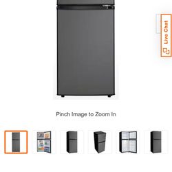 Mini Fridge in Black Stainless Steel