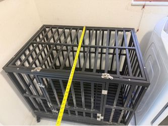 Heavy duty dog cage large solid