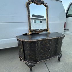 Antique Dresser With Mirror