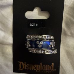 Disney Blue 3-pc Ring Set New