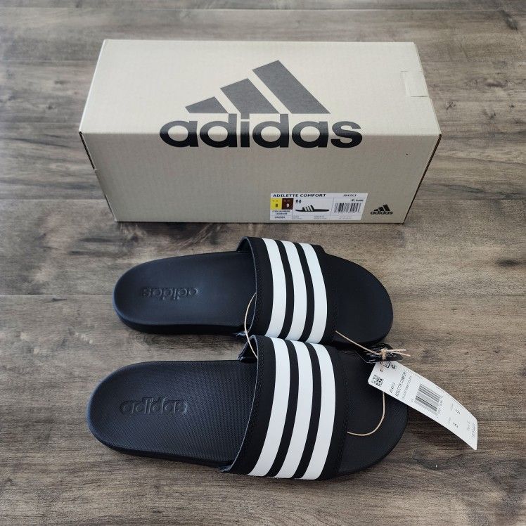 Adidas Adilette Comfort Slide Sandal Men's Size 8 ● Women's Size 9 NWT