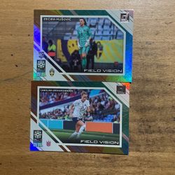 2023 DONRUSS WOMENS WORLD CUP LOT OF 2 FOIL FIELD VISION CARDS