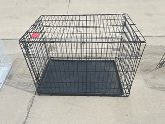 Black  Dog Crate with Tray