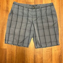 Hurley Flat Front Plaid Shorts