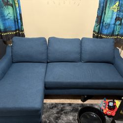 Blue L Couch / Futon 