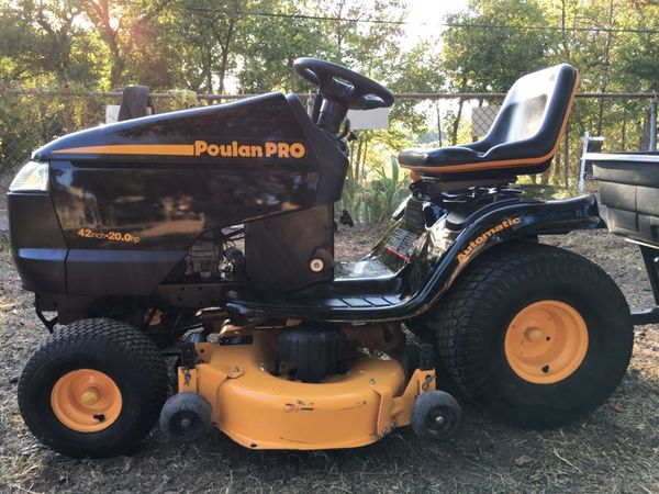 Poulan Pro Riding lawn mower 42"" 20hp twin for Sale in Fort Worth, TX