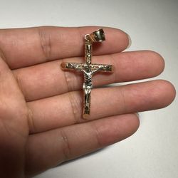 14K White Gold and Gold Pendant.