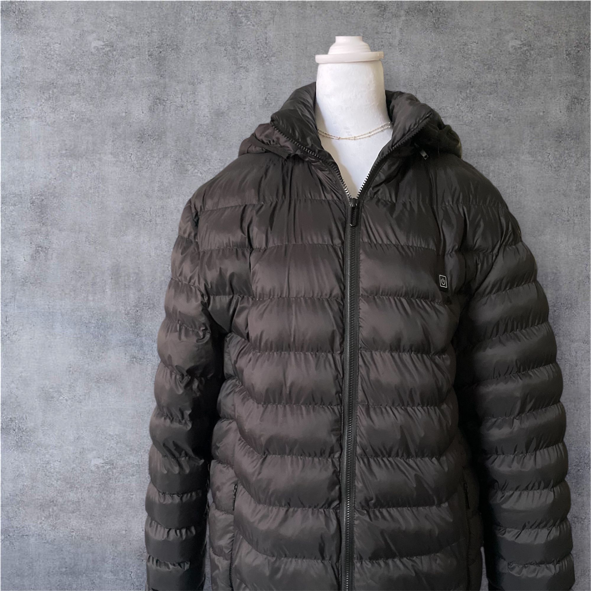 USB Charging Warming Puffer Coat Unisex Size 2XL