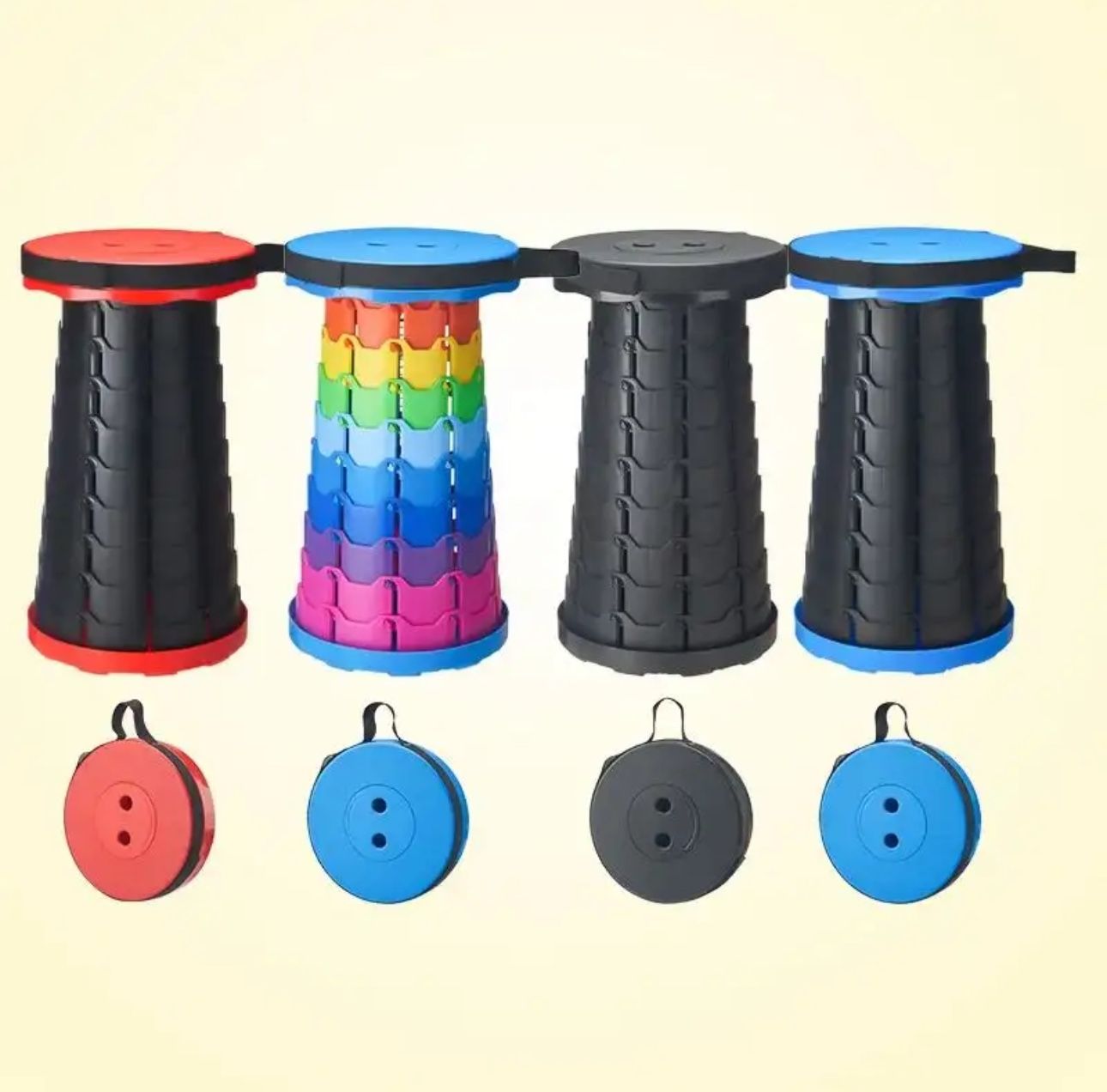 Outdoor Portable Plastic Folding Retractable Beach for Camping Travel Fishing Hiking Chair Lightweight Extendable