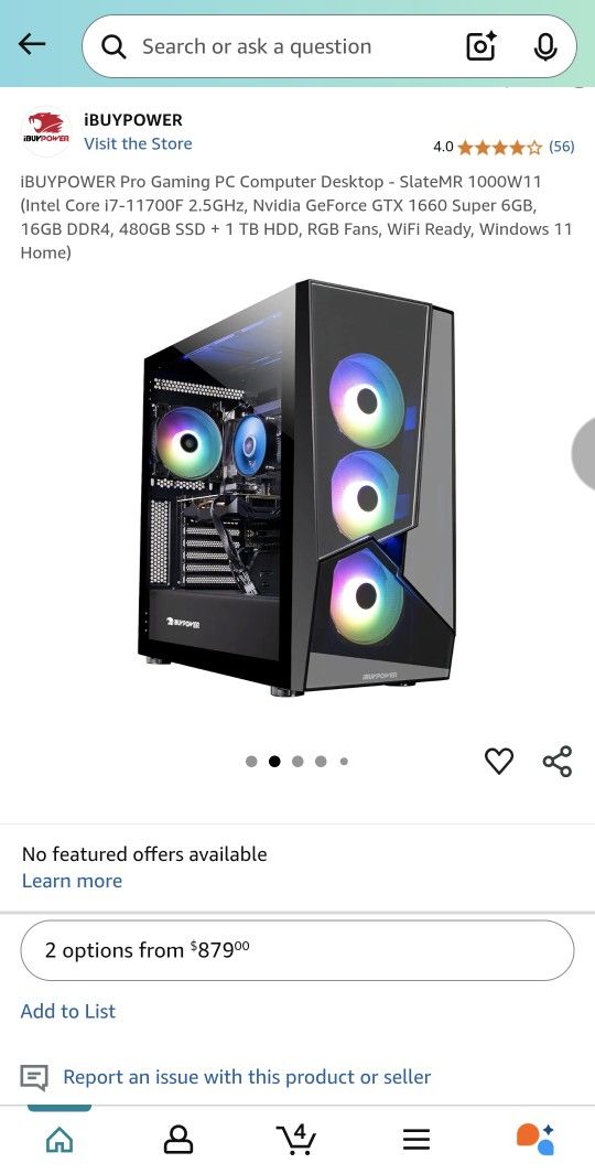 iBUYPOWER Slate MR with an Intel i7-11700F and NVIDIA GeForce GTX 1660 Super
