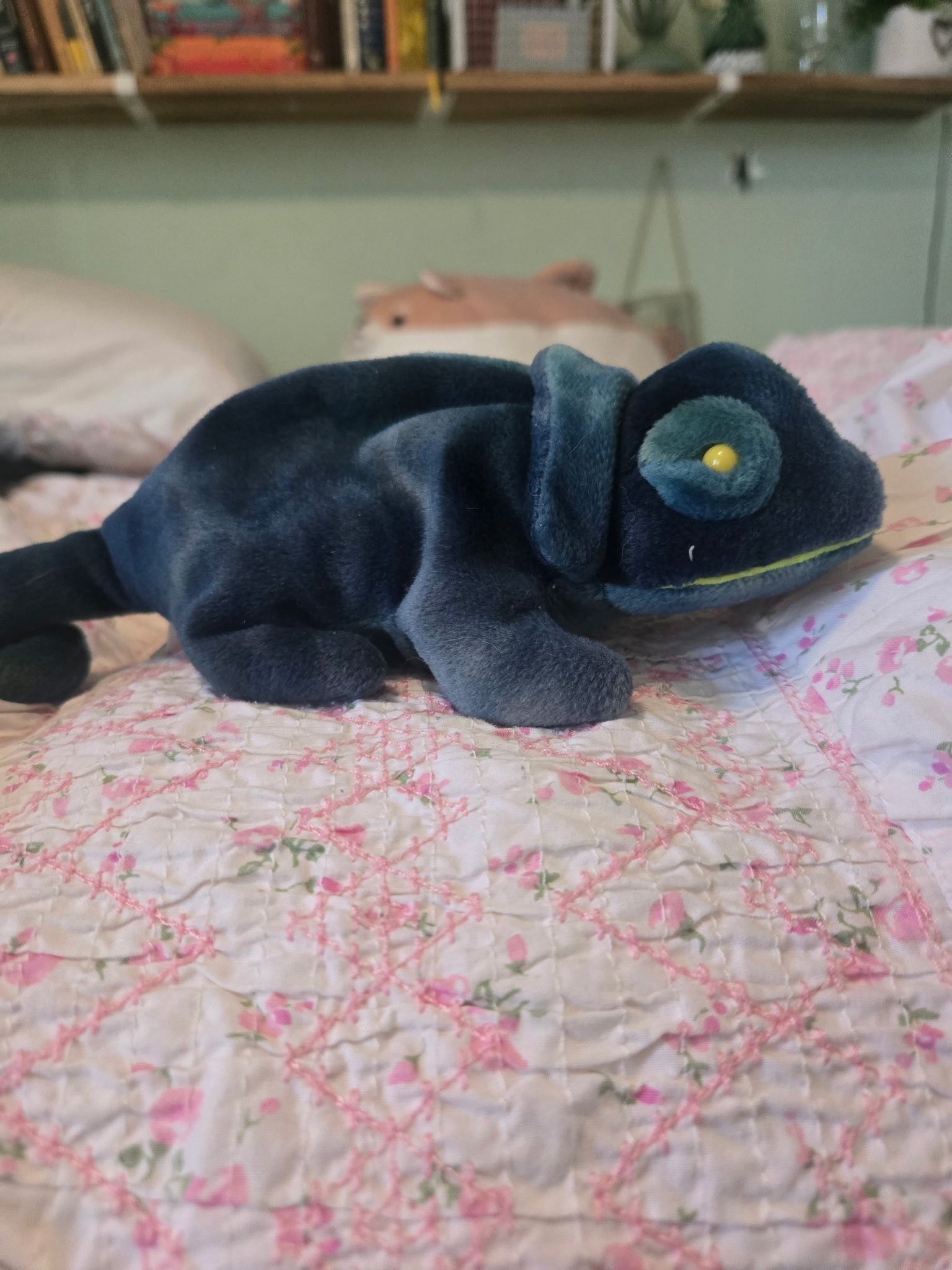 Rare Ty Original Beanie Baby Rainbow 1997 Retired W TRUE Errors / Iggy Fabric