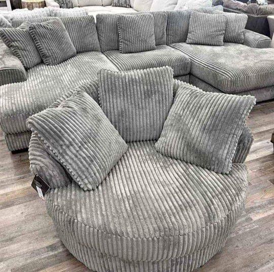 Fog Oversized Swivel Accent Chair