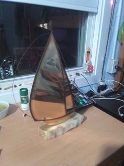 Metal sailboat decoration