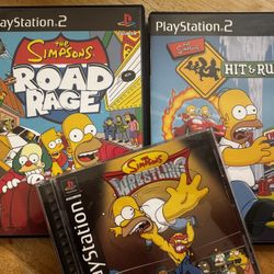 Playstation 2 And Playstation Simpsons Games