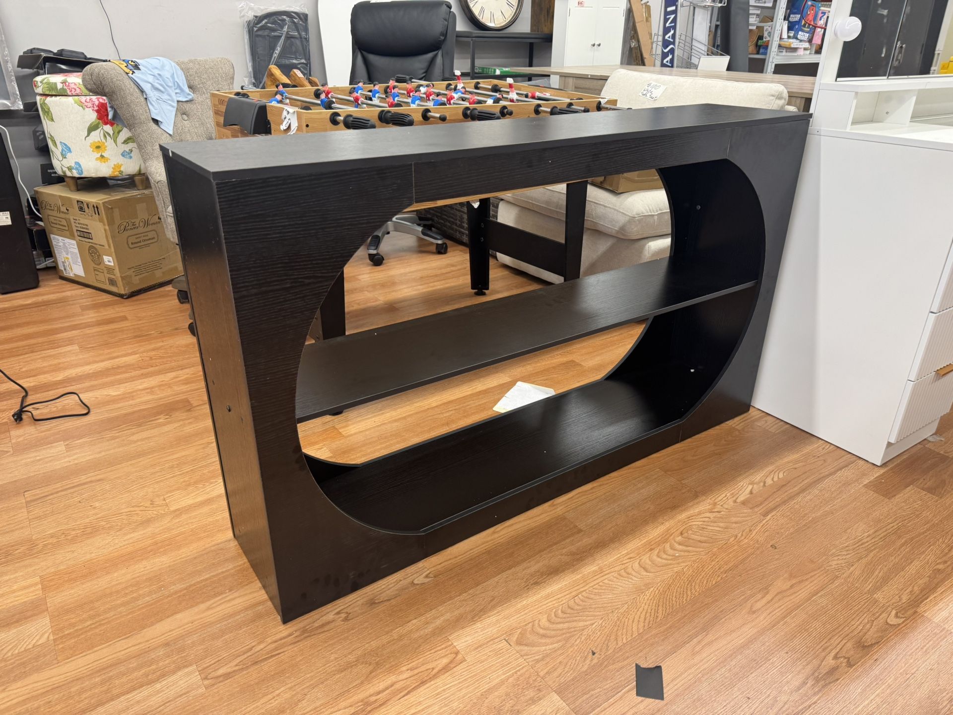 Black Wooden TV Stand 54.5”L x 12”W x 32”H