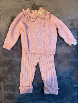 Pink Knitted 2-Piece Outfit