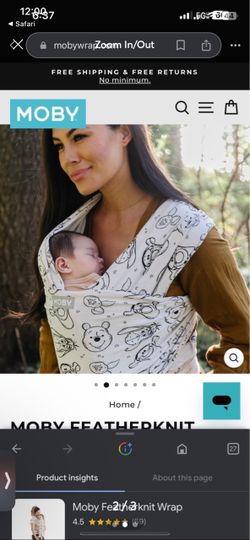 Moby wrap baby carrier