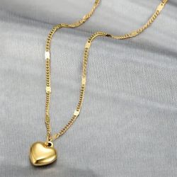 18k Gold Plated Heart Necklace