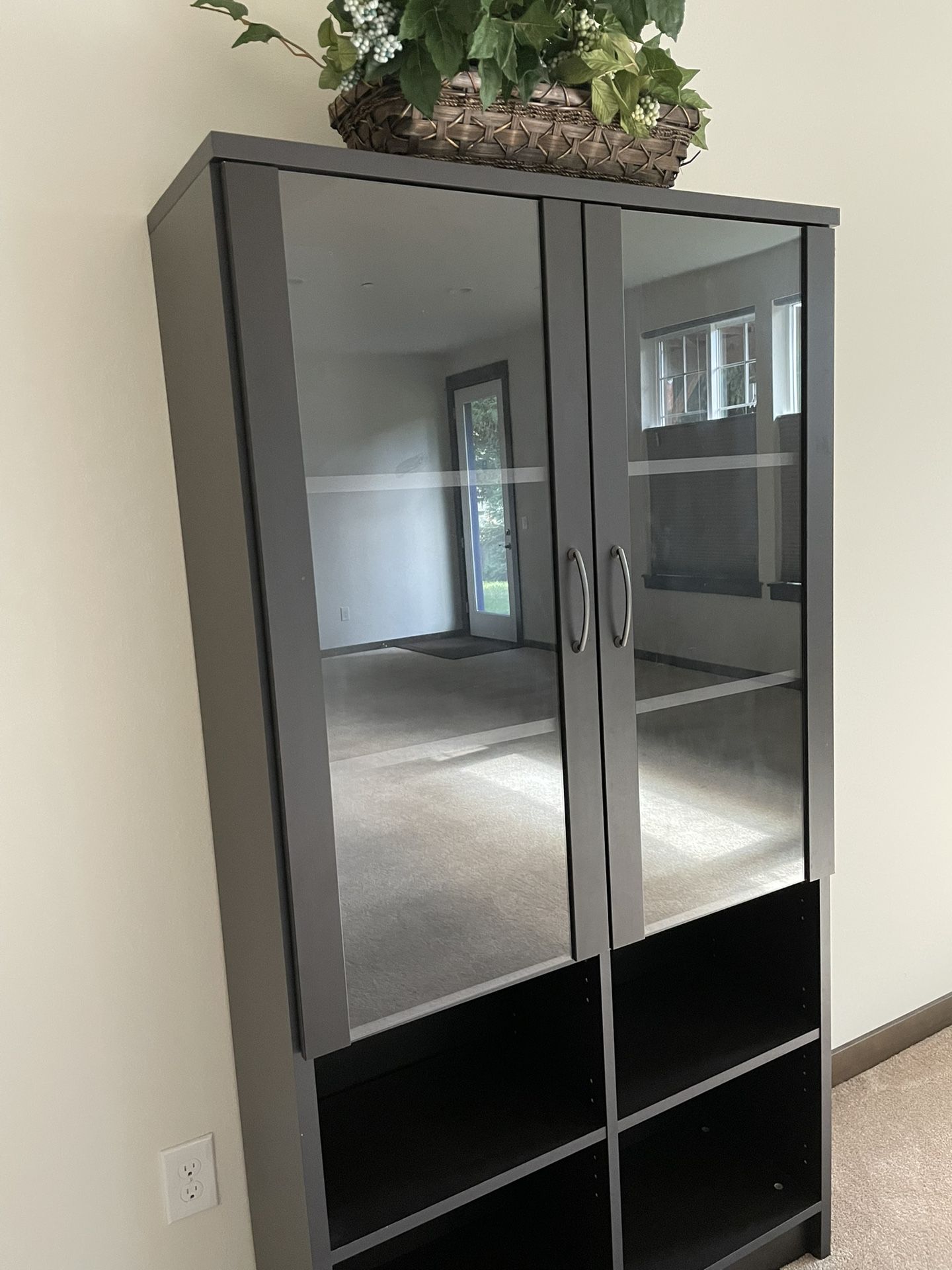 Cabinet with Half Glass Door