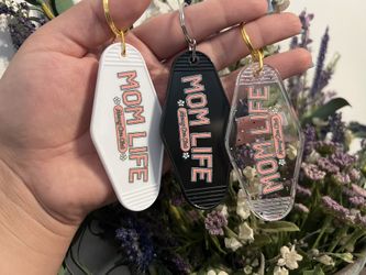 Mom Life Motel Keychain