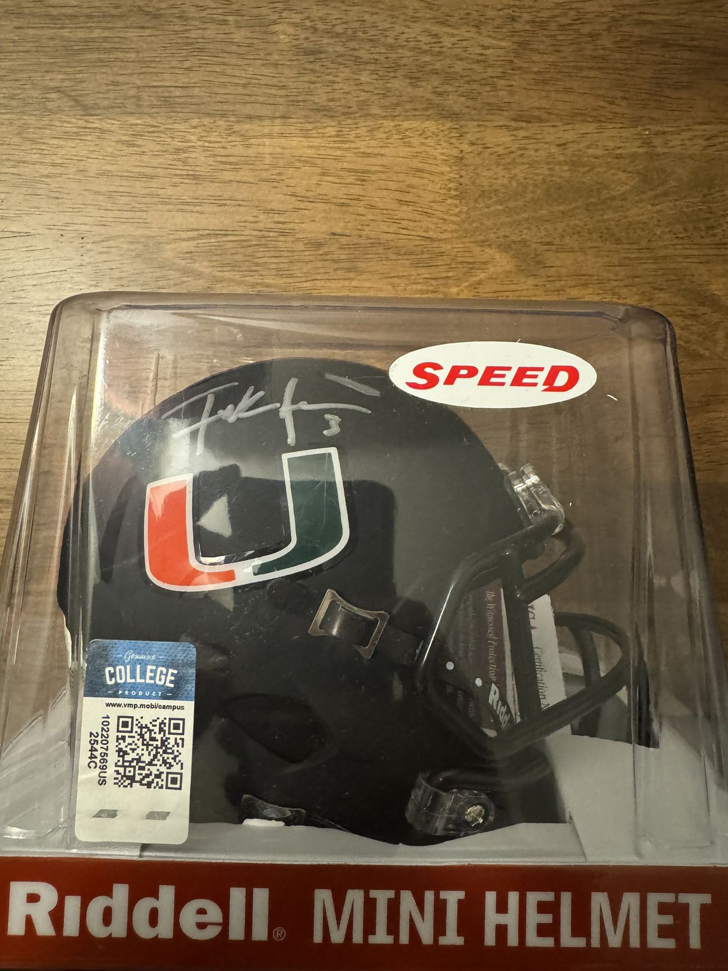 Frank Gore Signed Mini Helmet