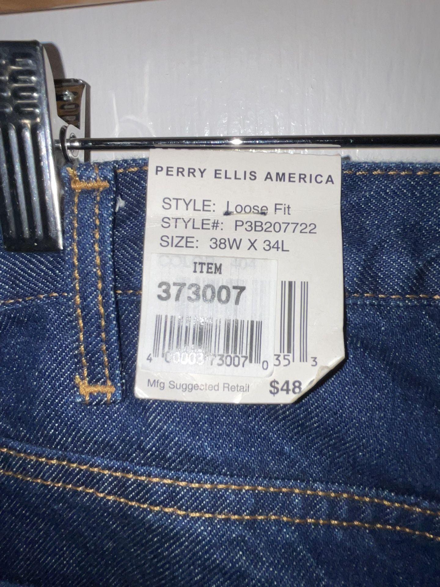 Perry Ellis America Jeans 38x34 NEW Loose Fit - Style P3B207722 New with tags