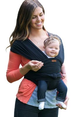JJ Cole Agility Flex Stretch Baby Carrier – Infant Carrier to Toddler Carrier – 1 Size fits Most Parents – Women 6-20 and Men XS-2X