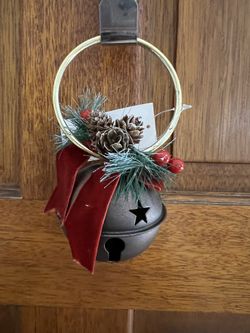 Silver/ Copper Rustic jingle bell Christmas ornament