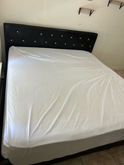 King size bed with frame and mattress included