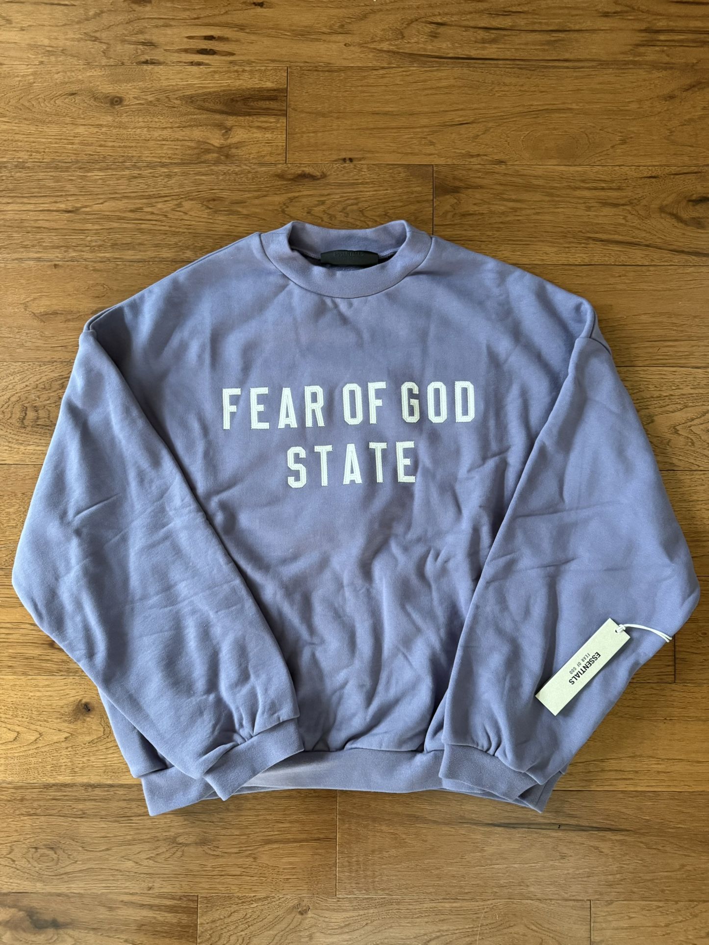 Fear Of God Essentials Fleece Crewneck Lavender Size Medium NEW WITH TAGS