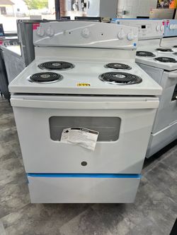 GE White Electric Coil Range Stove