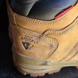 Herman Survivors Boulder Men Shoes Brown 8.5Wide Leather Steel Toe Combat Boots