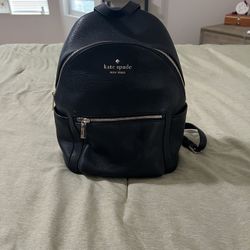 Kate Spade Black Pebbled Leather Backpack