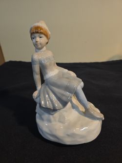 Vintage Maruho Japan Ice Skater Music Box