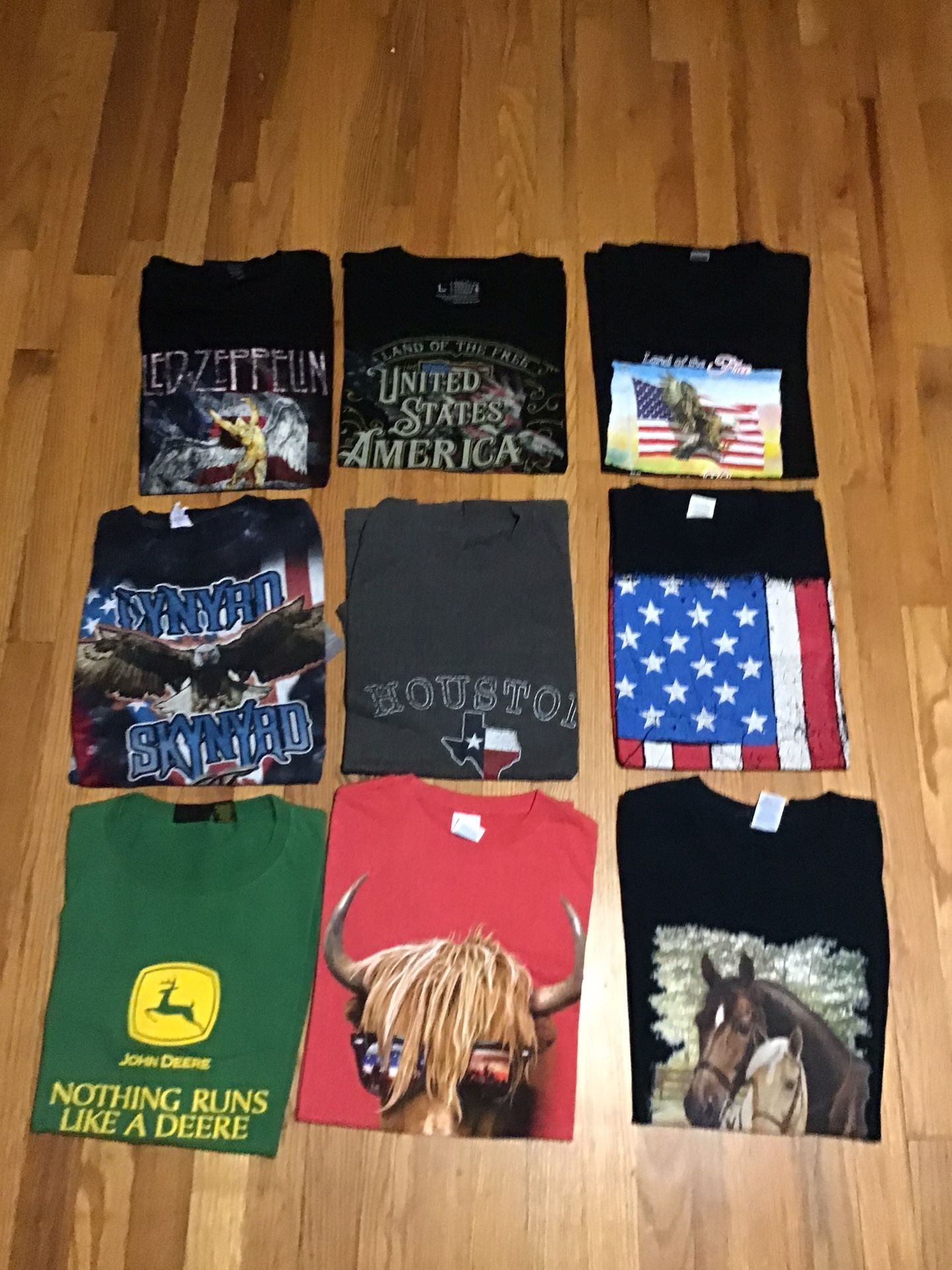 9 Men’s Shirts Size Large All $27 Execellet Condition