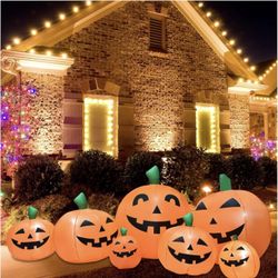 8.5FT Halloween Inflatables pumpkins Decoration, Outdoor Halloween Blow Up Decorations for Yard, LED Lights hocus pocus inflatable Outdoor Holiday Gar