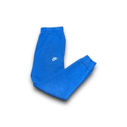 Nike sportswear club fleece tapered sweatpants blue mens small