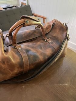 Real Leather Weekender