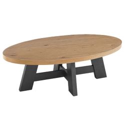 Martin Svensson Boho Oval Two Tone Oval Cocktail Table