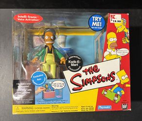 Vintage collectible Simpsons interactive Kwik-E-Mart opened battery compartment is clean