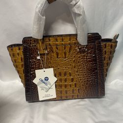 Chinllo Classy Crocodile Pattern Top-Handle Bag Roomy Satchel Shoulder Bag With 