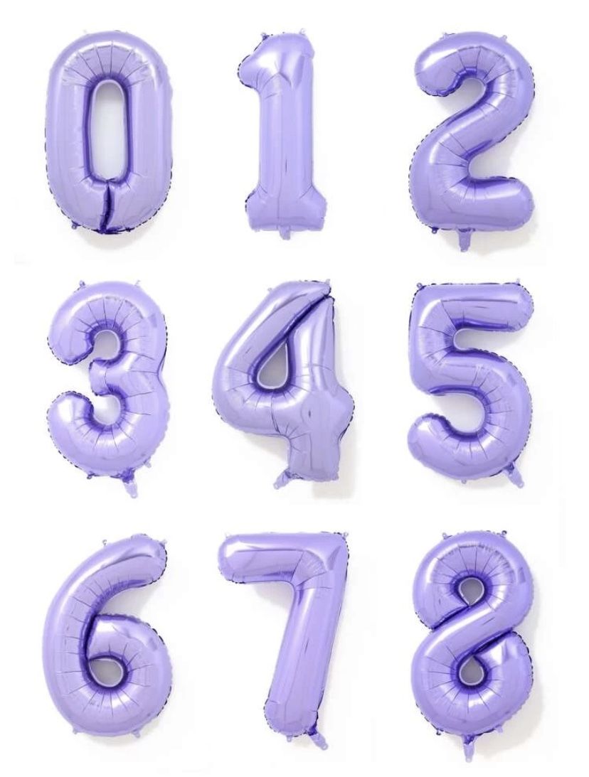 Purple Number Balloon 