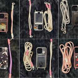 iPhone 14 Pro Cases With Rope Lanyard And Rope Wristlet NEW