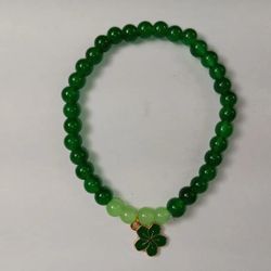 Green Flower Charm BRACELET 