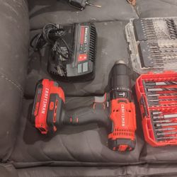 Craftsman Drill+ Battery Charger+ Bit Set 
