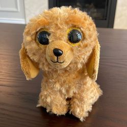 2022 Ty Beanie Boos Noodles the Brown Poodle Stuffed Animal Plush Toy 6” EUC 