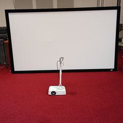 2 Projection Screens And 2 Projectors  100 X 80 Inches