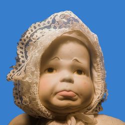 Vintage 3 Faces Bisque Baby Doll 