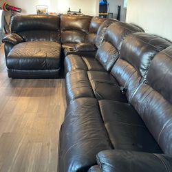 Leather Couch Seats 6-7
