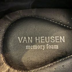 Van Heusen Leather Dress Shoes, Mens 12, Black